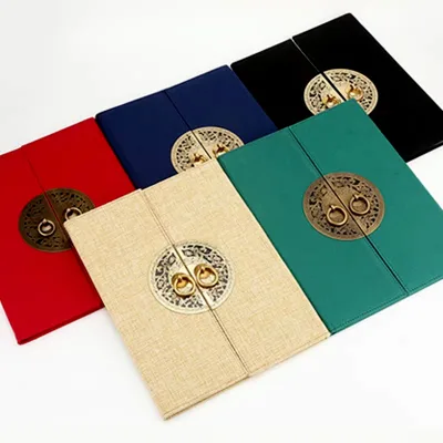 Customized Linen Classical Wedding Menu Wine List Design Chinese Style Ethnic Style Menu Trifold Menu Covers Restaurant