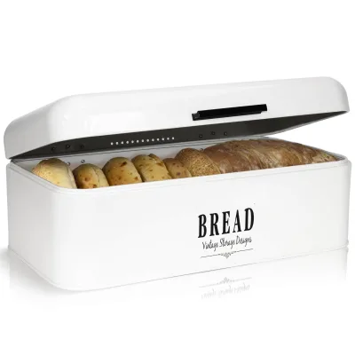 Retro Bread Box with Hinged Lid Bread Packaging