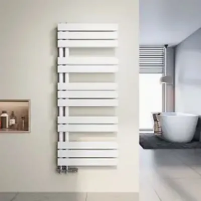 Heating Designer Steel Round Tube Radiators Heated Matte White Towel Rail Radiator