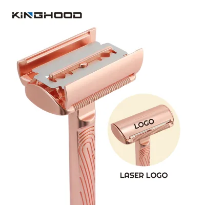 Private Label OEM Luxury Zero Waste Contract Manufacturing Long Metal Double Edge Vintage Safety razor for Women