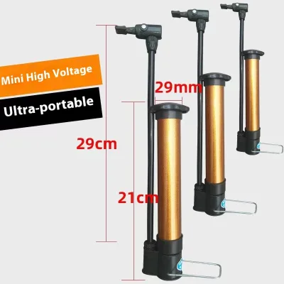 Portable Bicycle Pump Steel Pipe Inflator Manual Pump Foot Pedal Floor Air Inflator External Hose Fits Bikes Football Basketball