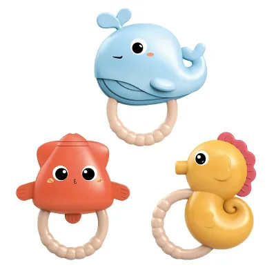 Customized Ocean Animal Shaker Toy Safe Chewable Toy Educational Sensory Gift for Infants 3+ Months