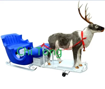 2023 Plastic Deer Pulling Sledge Snow Sleds Snow Sledge Sleigh  Toboggan Outdoor Activities for Children and Adult
