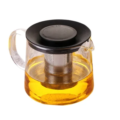 Multiple Heat Resistant Glass Teapot Glass Coffee Pot Glass Teapot With Sepcial On-off Button Lid 1500ml