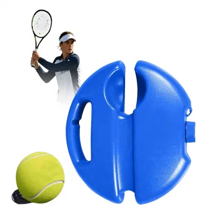Plastic Single Tennis Rebound Ball Trainer with Base-Eco-Friendly Durable Portable Self-Return Tennis Training Toy