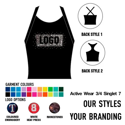Custom Logo Cheerleading Uniforms Sublimation Crystal Pattern Design Women's Cheerleading Tank Tops