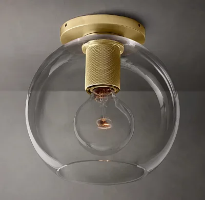 Nordic Style Classical Clock Shape Golden Corrugated Glass Hanging Wall Sconce Lighting for Living Room Background Bedroom Lamp