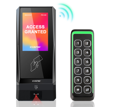 Waterproof 3.5" Touch Screen Tcp/ip Web Based RFID 125KHz and 13.56MHz NFC BLE Door Access Control System