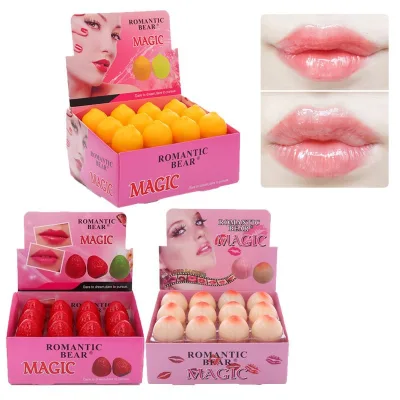 Cute Lip Balm,Round Lip Balm Ball,Fruit Flavor Strawberry Lip Balm
