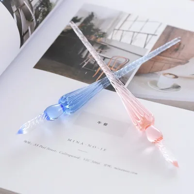 Fancy Ink Colorful Glass Fountain Pen Set for Dip Writing