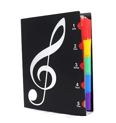 Custom Multi-Layer Color Waterproof Music Presentation Folder PP Plastic Data Bag for Filing Documents