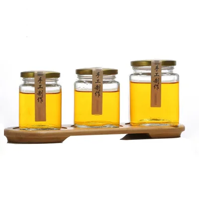 Selling Cheap Quadrate Shape 200ml Food Packaging Square Glass Honey Jar With Lid