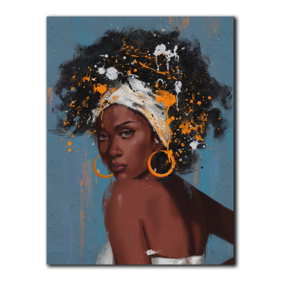 Daily Sales Abstract Africa Woman Printed Canvas Painting Portrait Painting for Home Decor