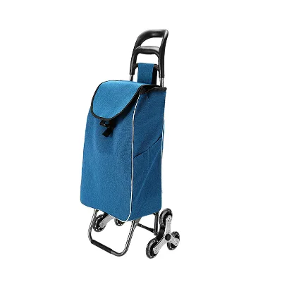Hot Seller Shopping Trolley Bag Black Carton Package PP Plastic Shopping Cart Folding Plastic Basket Yarn Trolley Plastic Car