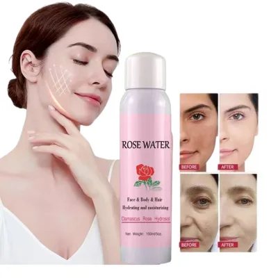 Private Label Natural Organic Vegan Hydrating Skin Care Spray Vitamin C Infused Rosewater Lavender Whitening Collagen Rosewater
