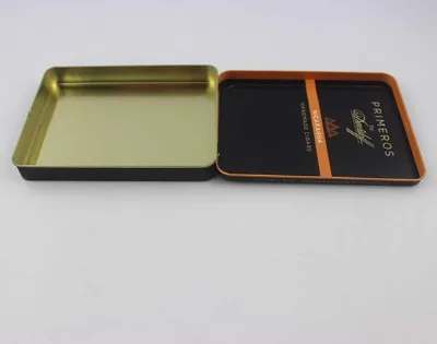 Tin Box Wholesale Elegant Cigar Packing Tin Box, Tin Box for Packing Tobacco