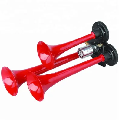 12V 24V Free Red Trumepts air Horn Triad Tone air Horn W/flat Base Cove for Truck