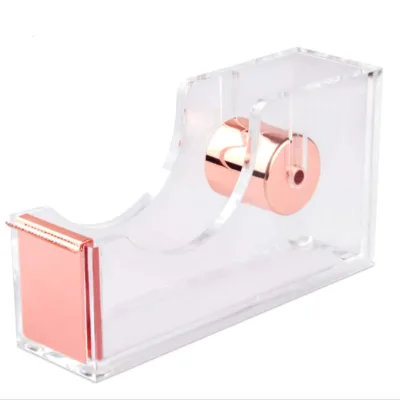 Stylish Office School Rose Gold Stationery Acrylic Tape Dispenser Small Size