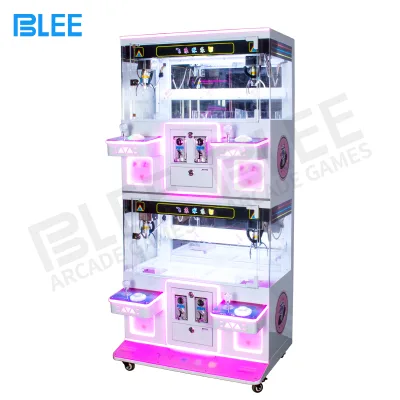 Blee Hot Sale 8 Inches Mini Claw Machine With Coin Acceptor Tide House Electric Games Claw Game Machine Toy for Kids