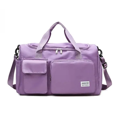 Wholesale Korean Fashion Short Waterproof Ladies Yoga GYM Bag Duffle Fitness Soft Nylon Foldable Travel Duffel Bags for Women