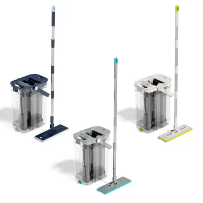 Hot Sale Factory Mops High Quality Dry and Wet Mop Household Flat Mop and Bucket Set with 2 Reusable Mop Pads for Dry/Wet Floor