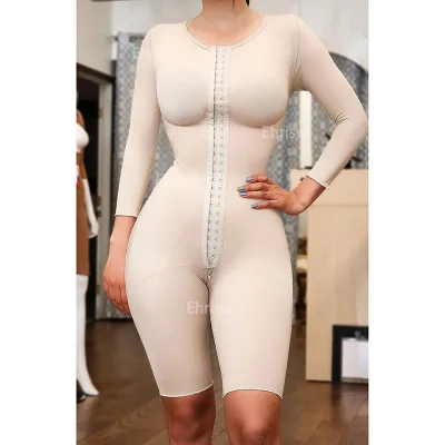 Fajas Completa Con Brasier Y Mangas Fishbone Zipper Waist Trainer Trimmer Belt Breathable Tummy Control Compression Wrap Cincher