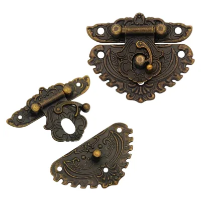 New Arrivals Golden Bluish-bronze 5.5*4.8cmTool Box Lock Zinc Alloy Decorative Lock Jewelry Box Lock
