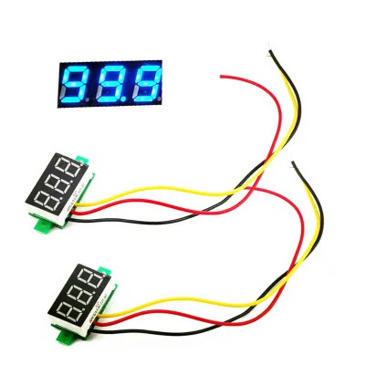 0.28" Blue LED DC 0-100V Voltmeter Digital Display Voltage VOLT METER 12V 24V Panel Hot Sale
