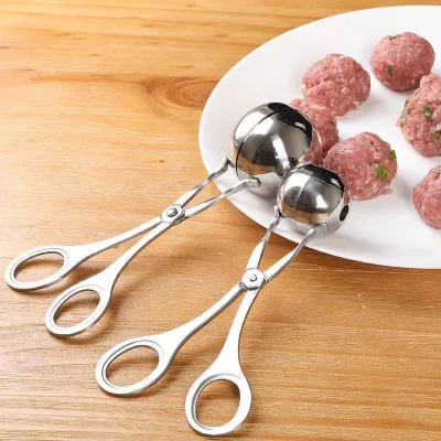 Stainless Steel Household Pinch Fish Ball Beef Ball Scoop Mold Kitchen Homemade Shrimp Slide Dig Rice-meat Dumplings Ball Clip