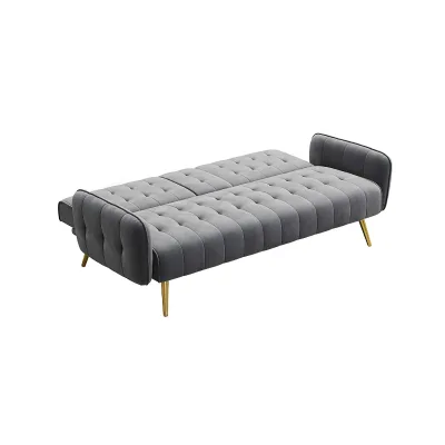 High Quality Velvet Recliner Sofa Bed with Coffee Table Luxury Living Room Furniture