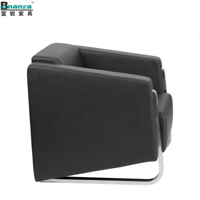 Italy Leather Sofa Couch with Sofa Legs Chrome for Office