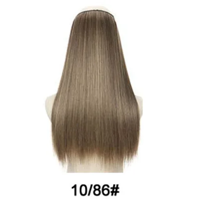 16'' 22'' One Piece Curly Hairpieces Synthetic Invisible Wire Fish Line Hair Piece Extensions for Woman