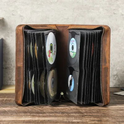 Ready Stock CF8019 Large Capacity Crazy Horse Leather / Case Eco-Friendly & Durable Storage Bag