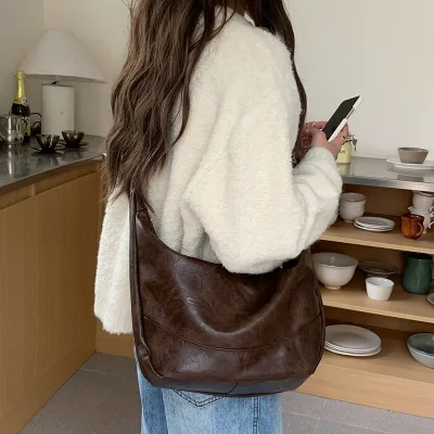 Wholesale Classic Vintage Fashion Trendy PU Leather Women's Shoulder Crossbody Bags Adjustable Strap Lightweight Portable Daily