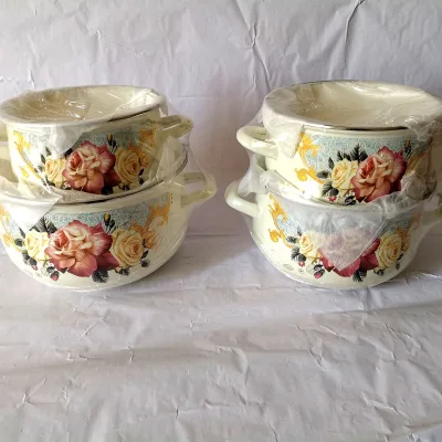 Enameled Shallow Casserole