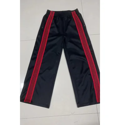 High Quality Men's Blank Flare Sweatpants Striped Zipper Baggy Wide Leg Black Track Pants