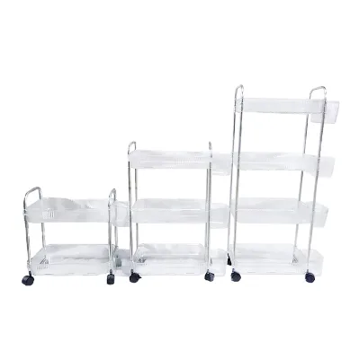 New Style 3 Level Cart Available for Kitchen Acrylic Cart New Design Black With Wheels