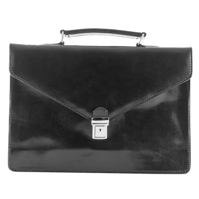 Custom Simple Briefcase Men's Top Layer Cowhide Hard Business Laptop Bag Handheld Shoulder Bag Genuine Leather High Quality