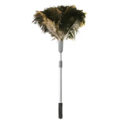 Ostrich Feather Duster Wood Handle duster for Family Sofa Dust Removal Duster