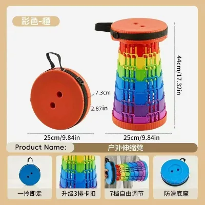 Manufacturer's Telescopic Stainless Steel Stool Chair Foldable Portable Outdoor Camping Fishing Hiking Picnic Beach Use