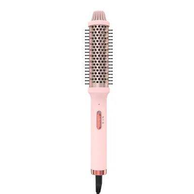 Ulelay Electric LED Ceramic Tourmaline Ionic Curling Brush Volumizer Creates Root Volume Hair Curler