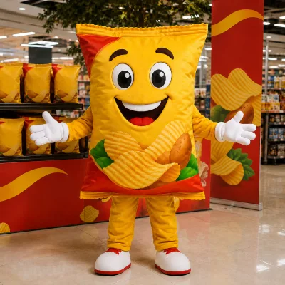 Shengye China Manufacturer OEM Customized Design Cartoon Moving Snacks Mascot Costume Advertising Potato Chips Cartoon Suits