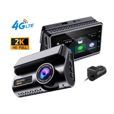 4g Dash Camera Dual Lens 2k+1080p Record Night Vision Car Camera 4g Has Wifi Gps 4g Live Streaming