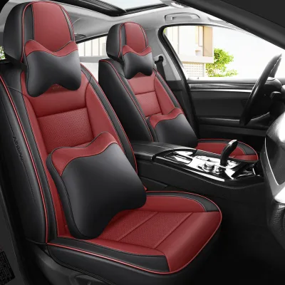 Car Interior Accessories 2024 Universal Size Luxury Leather 3d Branded Designer Car Seat Cover Full Set for Mercedes W204