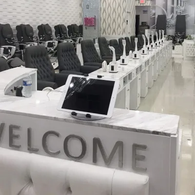 Custom Long Nail Manicure Table Nail bar Table with Exhaust Pipe CB-M751