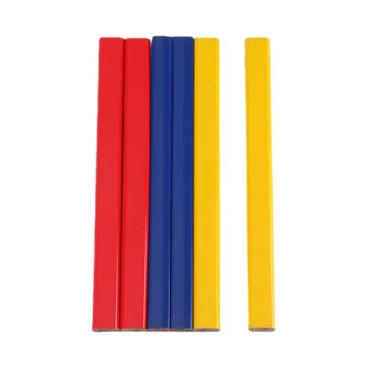 Builder Construction Green/yellow/white/red/blue/orange Octagonal Carpenter Pencil