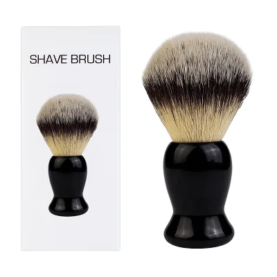 High Quality  Badger Hair Shaving Kit for Men Facial Brush Synthetic Hair Shaving Brushes Nylon Fibers Plastic Handle Brush