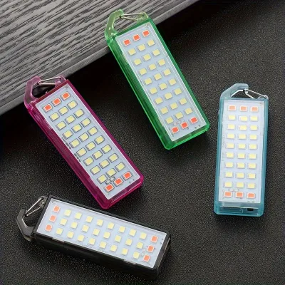Mini Keychain Light Luminous LED Rechargeable Portable Light Outdoor Strong Magnetic Work Light Flashlight