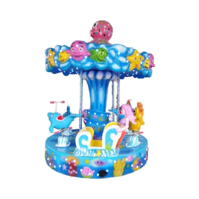 Hot Sale Shopping Mall Funny Ocean Kids Rides 6 Seats Mini Carousel for Sale