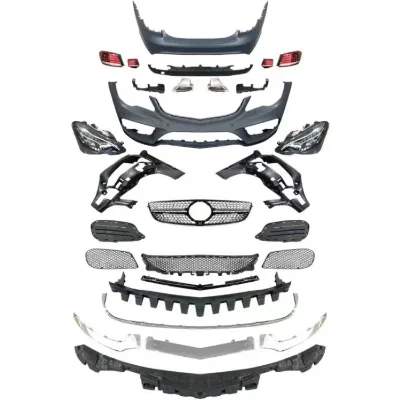 New Style Two Old to the New Surrounded Front bar Headlights Rear bar Lights in the Net for 09 -13 Mercedes-benz E-class W207